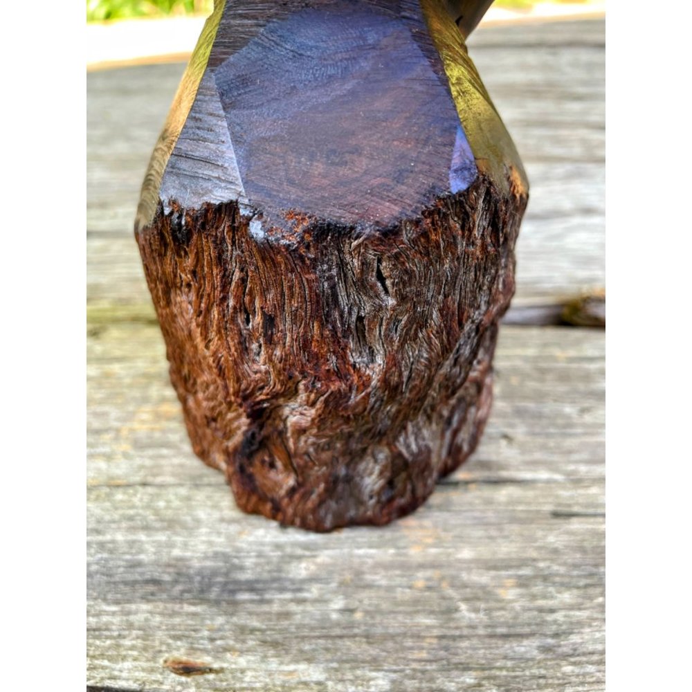 Vintage Heavy Carved Wood Quail Bird Sculpture - Picture 6 of 14
